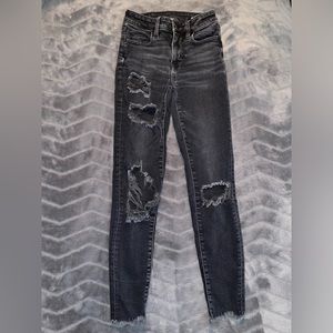 Black high rise jegging jeans